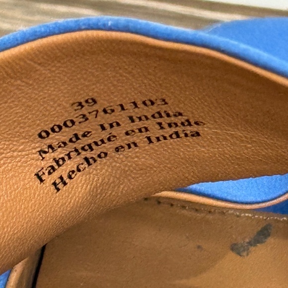 Free People Women's Suede Love is Everywhere Platform Block Heeled Sandals Blue - Picture 7 of 11